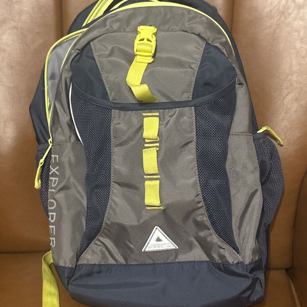LL Bean L.L.Bean Explorer Backpack, 25L, Colorblock Grey/Blue